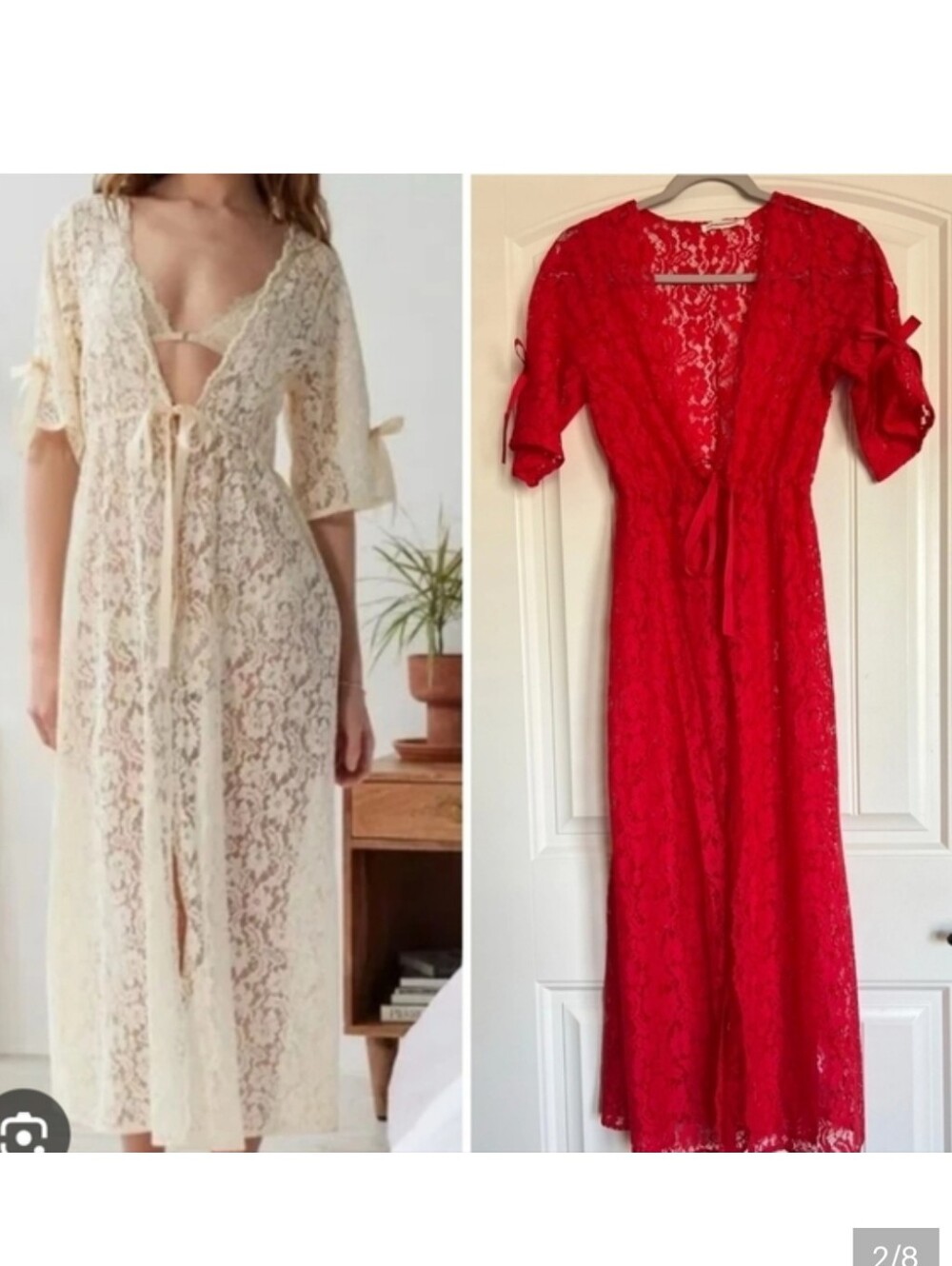 NWOT Urban Outfitters Red Lace Cover-Up